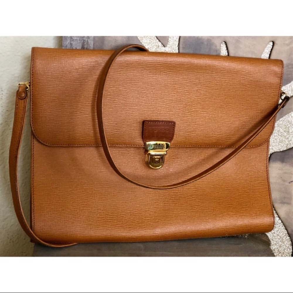 SOLD - Gianfranco Ferre Leather Convertible Purse Clutch